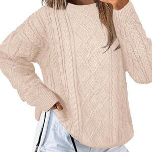 Soft Acrylic Women's Long Sleeve Sweater - Perfect for Fall & Winter Fashion